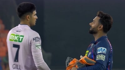 Shubman Gill (L) with Rishabh Pant after GT vs LSG match (IPL) Shubman Gill (L) with Rishabh Pant after GT vs LSG match (IPL)