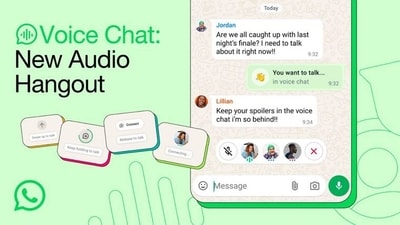 WhatsApp has a new voice chat feature for large groups. (WhatsApp)