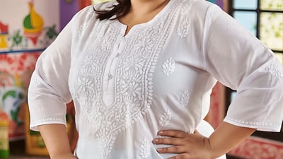 Top 8 Chikankari kurtas that fit like a dream: Flowy fits for fabulous frames (AI Generated) Top 8 Chikankari kurtas that fit like a dream: Flowy fits for fabulous frames (AI Generated)