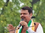Maharashtra Chief Minister Devendra Fadnavis addresses the gathering as he takes part in a 'Tiranga Yatra' (tricolour march) to express solidarity with the Indian Armed Forces following Operation Sindoor, in Nagpur on Sunday. 
