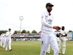 England's Shoaib Bashir takes the applause as he leaves ahead of his teammates after taking six wickets in the second Innings
