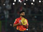 Punjab Kings' captain Shreyas Iyer during the match against DC.