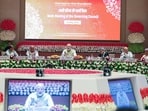 Prime Minister Narendra Modi chairs the 10th NITI Aayog Governing Council Meeting on 'Viksit Rajya for Viksit Bharat@2047', at Bharat Mandapam in New Delhi on May 24.