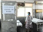 A doctor inspects an isolation ward prepared for the patients with Covid-19 symptoms at a government hospital in Secunderabad in Telangana on May 24. A doctor inspects an isolation ward prepared for the patients with Covid-19 symptoms at a government hospital in Secunderabad in Telangana on May 24.