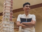 He started with a one-hour attempt, stacking 30 levels. He started with a one-hour attempt, stacking 30 levels.