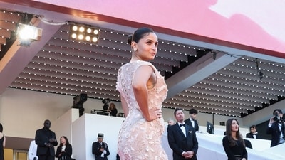 Alia Bhatt arrives for the screening of the film The Mastermind at the 78th edition of the Cannes Film Festival. (Photo by Valery HACHE / AFP) (AFP) Alia Bhatt arrives for the screening of the film The Mastermind at the 78th edition of the Cannes Film Festival. (Photo by Valery HACHE / AFP) (AFP)