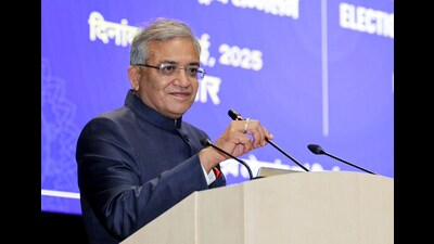 CEC Gyanesh Kumar at CEO conference in New Delhi. (ANI) CEC Gyanesh Kumar at CEO conference in New Delhi. (ANI)