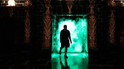 A man walks into the Harry Potter and the Battle at the Ministry roller coaster at "The Wizarding World of Harry Potter - Ministry of Magic" world in Universal Epic Universe theme park ahead of the grand opening ceremony in Orlando, Florida, U.S. May 21, 2025. REUTERS/Marco Bello (REUTERS)
