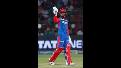 Delhi Capitals batter Sameer Rizvi, who hit a match-winning 58 not out against Punjab Kings in the IPL game played in Jaipur on Saturday. (AP) Delhi Capitals batter Sameer Rizvi, who hit a match-winning 58 not out against Punjab Kings in the IPL game played in Jaipur on Saturday. (AP)