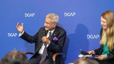 External affairs minister S. Jaishankar speaks during an interaction with DGAP or German Council on Foreign Relations on Friday. (Dr. S. Jaishankar - X) External affairs minister S. Jaishankar speaks during an interaction with DGAP or German Council on Foreign Relations on Friday. (Dr. S. Jaishankar - X)