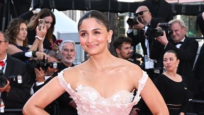 Alia Bhatt arrived for the screening of the film The Mastermind. The film stars Josh O'Connor in the lead role and is directed by Kelly Reichardt. (Photo by Miguel MEDINA / AFP) (AFP) Alia Bhatt arrived for the screening of the film The Mastermind. The film stars Josh O'Connor in the lead role and is directed by Kelly Reichardt. (Photo by Miguel MEDINA / AFP) (AFP)