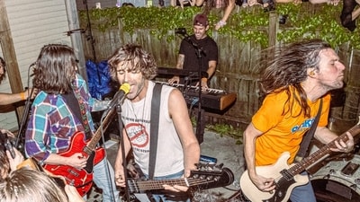 The All-American Rejects are crashing house parties around the United States. (X/ @in2thewayside) The All-American Rejects are crashing house parties around the United States. (X/ @in2thewayside)