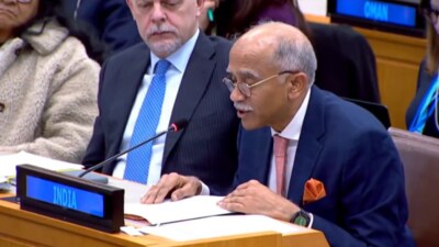 India’s Permanent Representative to the UN, Ambassador Parvathaneni Harish, slams Pakistan over terror and IWT suspension after Pahalgam attack. (Video grab) India’s Permanent Representative to the UN, Ambassador Parvathaneni Harish, slams Pakistan over terror and IWT suspension after Pahalgam attack. (Video grab)