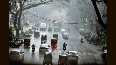 The system, combined with moisture incursion from both the Arabian Sea and the Bay of Bengal, is expected to bring widespread rain across Maharashtra over the next two days. (FILE) The system, combined with moisture incursion from both the Arabian Sea and the Bay of Bengal, is expected to bring widespread rain across Maharashtra over the next two days. (FILE)