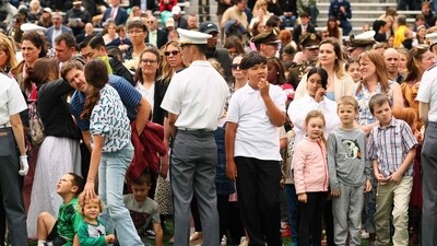 Family of the graduating class of the United States Military Academy watch as they receive their diploma during their graduation ceremony at West Point in Michie Stadium on May 24, 2025 in West Point, New York. (Getty Images via AFP) Family of the graduating class of the United States Military Academy watch as they receive their diploma during their graduation ceremony at West Point in Michie Stadium on May 24, 2025 in West Point, New York. (Getty Images via AFP)