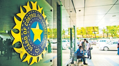 Logo of the Board of Control for Cricket in India (BCCI) during a Council meeting. (HT_PRINT) Logo of the Board of Control for Cricket in India (BCCI) during a Council meeting. (HT_PRINT)