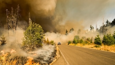 Multiple fires were burning in Tucson, Arizona on Saturday Multiple fires were burning in Tucson, Arizona on Saturday
