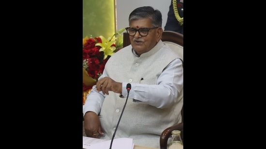 The administrator participated in the 10th governing council meeting of NITI Aayog held at Bharat Mandapam, New Delhi, on Saturday. (HT file photo)