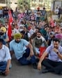 NSQF teachers holding a protest against state government’s unfulfilled promises in Ludhiana on Sunday. (HT Photo) NSQF teachers holding a protest against state government’s unfulfilled promises in Ludhiana on Sunday. (HT Photo)