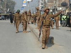 The troops effectively engaged the terrorists and killed four of them.