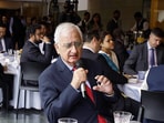 All-Party Parliamentary delegation member Congress leader Salman Khurshid engages with the Diplomatic Corps for Operation Sindoor global outreach, in Tokyo on Friday. All-Party Parliamentary delegation member Congress leader Salman Khurshid engages with the Diplomatic Corps for Operation Sindoor global outreach, in Tokyo on Friday.