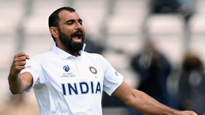 India's Mohammed Shami during the 2021 World Test Championship Final (ANI) India's Mohammed Shami during the 2021 World Test Championship Final (ANI)