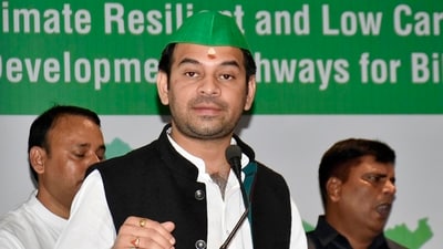 Tej Pratap previously served as a cabinet minister in the Nitish Kumar-led Bihar government, managing the Environment, Forest, and Climate Change portfolio. (HT Photo)