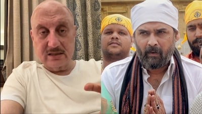 Anupam Kher paid tribute to Mukul Dev, who died on Friday. Anupam Kher paid tribute to Mukul Dev, who died on Friday.