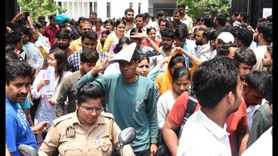 Candidates coming out of an exam centre after appearing in the civil services 2025 prelims in Lucknow on May 25. (Deepak Gupta/HT photo) Candidates coming out of an exam centre after appearing in the civil services 2025 prelims in Lucknow on May 25. (Deepak Gupta/HT photo)