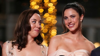 Aubrey Plaza and Margaret Qualley pose for photographers upon arrival at the premiere of the film Honey Don't! at the 78th Cannes Film Festival. (Photo by Scott A Garfitt/Invision/AP) (Scott Garfitt/Invision/AP) Aubrey Plaza and Margaret Qualley pose for photographers upon arrival at the premiere of the film Honey Don't! at the 78th Cannes Film Festival. (Photo by Scott A Garfitt/Invision/AP) (Scott Garfitt/Invision/AP)