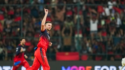 IPL 2025: Josh Hazlewood links up with the RCB squad in Lucknow (PTI)