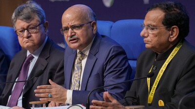 India crosses the $4 trillion mark and overtakes Japan to become the world’s fourth largest economy, said NITI Aayog CEO B V R Subrahmanyam. (PTI) India crosses the $4 trillion mark and overtakes Japan to become the world’s fourth largest economy, said NITI Aayog CEO B V R Subrahmanyam. (PTI)