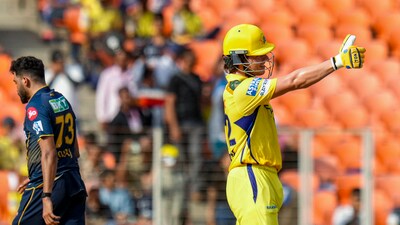Dewald Brevis was the star for CSK, showing off his immense quality with a phenomenal 58(25) in which he was swinging from ball one. The young South African helped push CSK to a total of 231-4, which they easily defended for an 83-run victory. (PTI) Dewald Brevis was the star for CSK, showing off his immense quality with a phenomenal 58(25) in which he was swinging from ball one. The young South African helped push CSK to a total of 231-4, which they easily defended for an 83-run victory. (PTI)