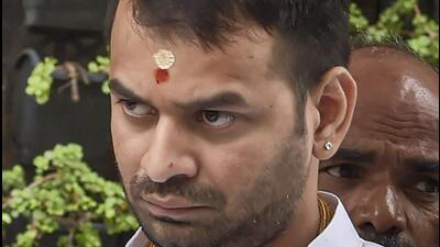 RJD leader Tej Pratap Yadav leaves after the party's national executive meeting, in New Delhi. (PTI) RJD leader Tej Pratap Yadav leaves after the party's national executive meeting, in New Delhi. (PTI)