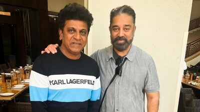 Shivarajkumar attended Kamal Haasan's film Thug Life's audio launch. Shivarajkumar attended Kamal Haasan's film Thug Life's audio launch.