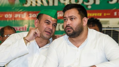 RJD Tejashwi Yadav (Right) and Tej Pratap Yadav during a rally in Patna on May 3. (PTI) RJD Tejashwi Yadav (Right) and Tej Pratap Yadav during a rally in Patna on May 3. (PTI)