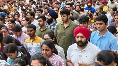 There were two papers conducted on May 25 - one in the morning and another in the afternoon. (Photo by Keshav Singh/Hindustan Times) There were two papers conducted on May 25 - one in the morning and another in the afternoon. (Photo by Keshav Singh/Hindustan Times)