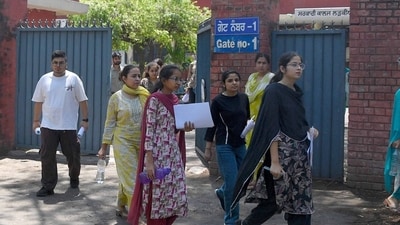 Candidates coming out from the examination center after appearing in the UPSC exam in Ludhiana on Sunday, May 25, 2025. (Photo: Hindustan Times) Candidates coming out from the examination center after appearing in the UPSC exam in Ludhiana on Sunday, May 25, 2025. (Photo: Hindustan Times)