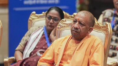 Uttar Pradesh chief minister Yogi Adityanath and Delhi Chief Minister Rekha Gupta listen to Prime Minister Narendra Modi’s ‘Mann ki Baat’, in New Delhi on Sunday. (PTI PHOTO) Uttar Pradesh chief minister Yogi Adityanath and Delhi Chief Minister Rekha Gupta listen to Prime Minister Narendra Modi’s ‘Mann ki Baat’, in New Delhi on Sunday. (PTI PHOTO)