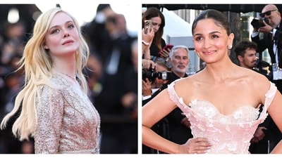 Elle Fanning and Alia Bhatt walked the Cannes Film Festival red carpet for L'Oreal. Elle Fanning and Alia Bhatt walked the Cannes Film Festival red carpet for L'Oreal.