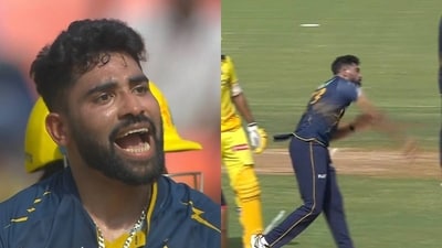 Mohammed Siraj was not happy with Gujarat Titans' fielding error Mohammed Siraj was not happy with Gujarat Titans' fielding error