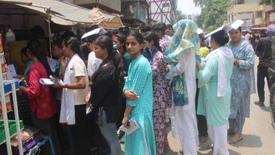 Aspirants coming out of a centre after writing the first paper of the Preliminary examination of the Civil Services in Varanasi (HT photo by Rajesh Kumar) Aspirants coming out of a centre after writing the first paper of the Preliminary examination of the Civil Services in Varanasi (HT photo by Rajesh Kumar)