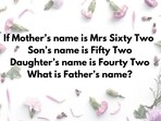 A Facebook brain teaser about family names puzzled users with its clever wordplay. A Facebook brain teaser about family names puzzled users with its clever wordplay.