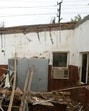 Debris following roof collapse of the ACP’s office. (Sakib Ali/HT Photo )