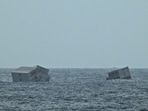 Liberian-flagged ship's containers heading towards the Kerala coast after it sunk in the middle of the sea. Liberian-flagged ship's containers heading towards the Kerala coast after it sunk in the middle of the sea.