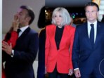 A video of Brigitte Marcon pushing Emmanuel Macron's face away has gone viral. A video of Brigitte Marcon pushing Emmanuel Macron's face away has gone viral.