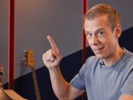 Armin van Buuren explaining the sound of F1 engine. 