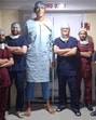 The neurosurgery department of Post-Graduate Institute of Medical Education and Research (PGIMER), Chandigarh, has treated a 35-year-old Jammu and Kashmir Police head constable, who had reached a height of 7 feet 7 inches, due to uncontrolled growth hormone secretion. (HT Photo) The neurosurgery department of Post-Graduate Institute of Medical Education and Research (PGIMER), Chandigarh, has treated a 35-year-old Jammu and Kashmir Police head constable, who had reached a height of 7 feet 7 inches, due to uncontrolled growth hormone secretion. (HT Photo)