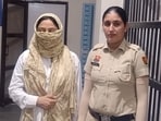 Travel blogger Jyoti Malhotra in custody of Hisar police. (HT Photo) Travel blogger Jyoti Malhotra in custody of Hisar police. (HT Photo)