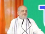Union home minister Amit Shah during ‘Shankhnaad’ rally in Maharashtra’s Nanded on Monday. Union home minister Amit Shah during ‘Shankhnaad’ rally in Maharashtra’s Nanded on Monday.